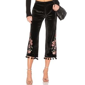 Tularosa Huntington Pants Black Velvet Pom Pom